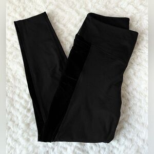 Black Victoria Secret PINK Velvet Trim Cozy Leggings
